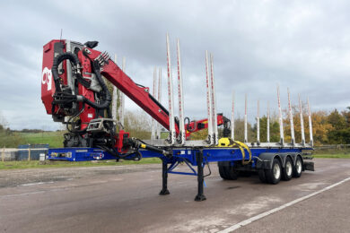 SDC Timber Skeletal Trailer With Cabin Crane